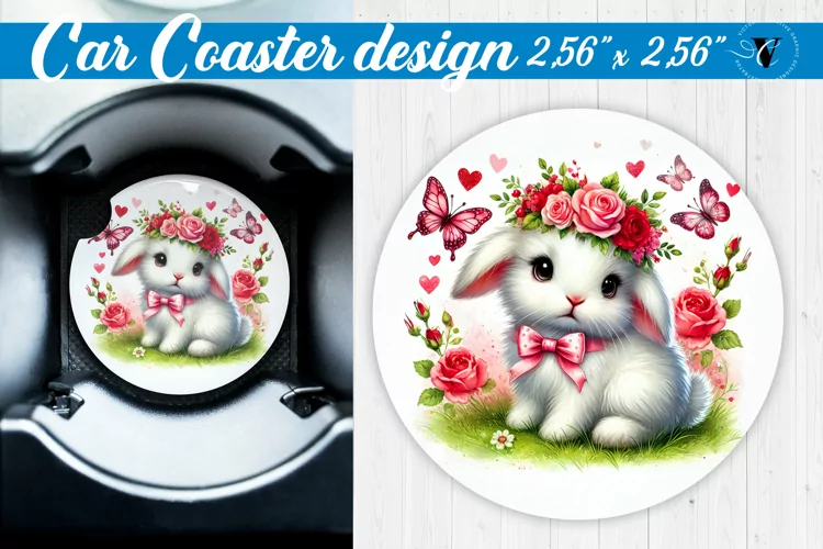 Car Coaster | Romantic Animal | Rabbit