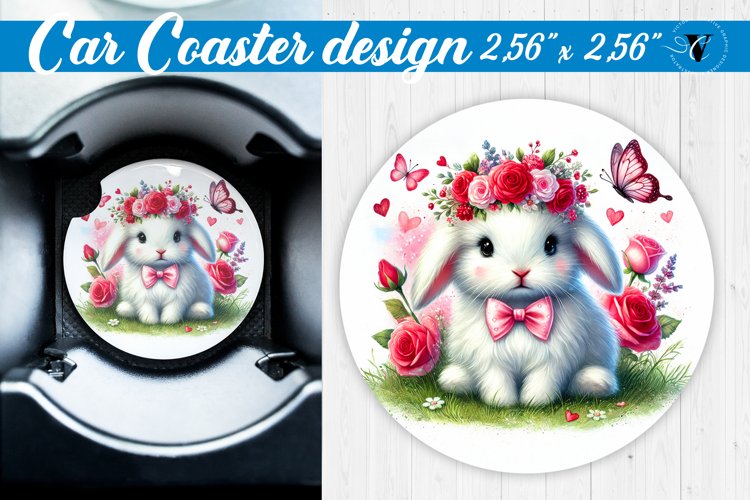 Car Coaster | Romantic Animal | Rabbit