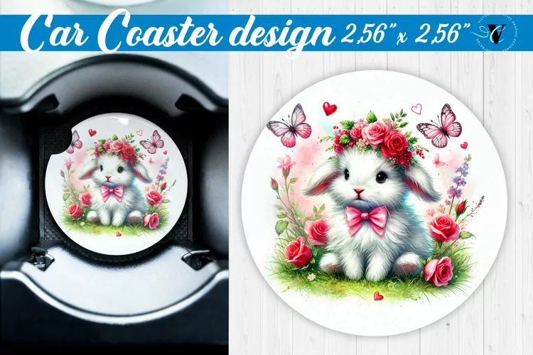 Car Coaster | Romantic Animal | Rabbit