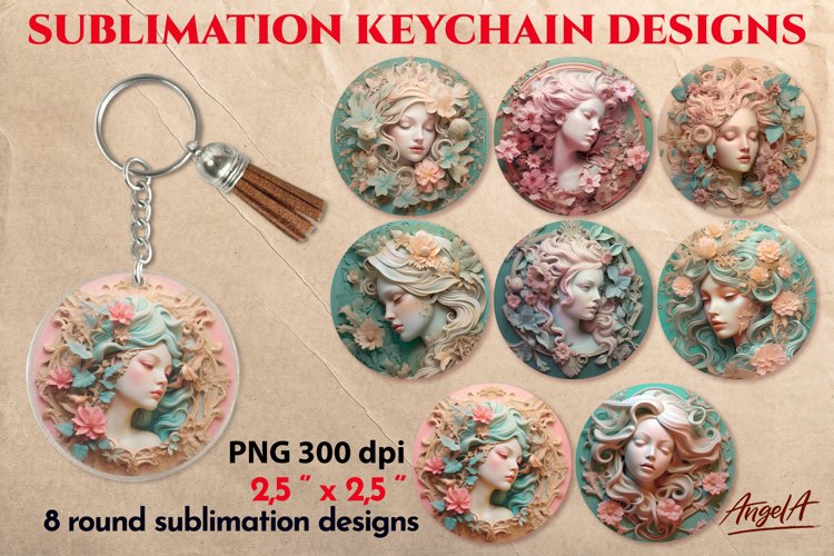 Keychain Sublimation Designs Image 18
