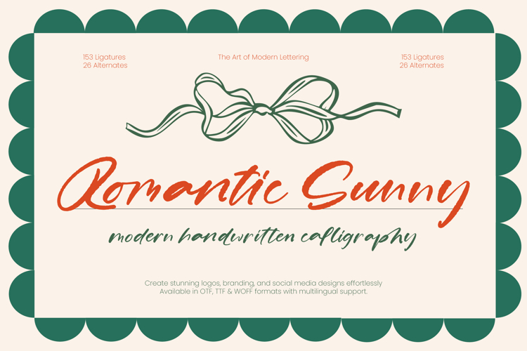 Romantic Sunny - Modern Handwritten Calligraphy