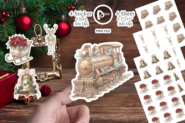 Romantic Victorian Holiday Sticker