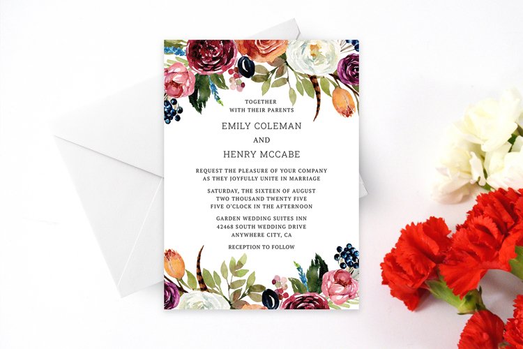 Floral Invitation Template Image 4