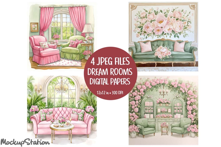 Vintage Room House Junk Journal Page | Cottagecore JPG