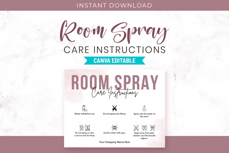 Canva Room Spray Care Instructions example image 1