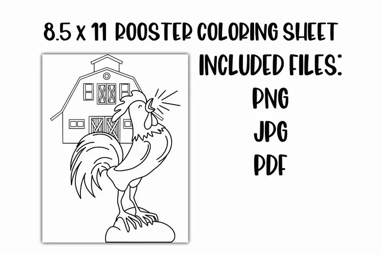 Rooster Coloring Sheet