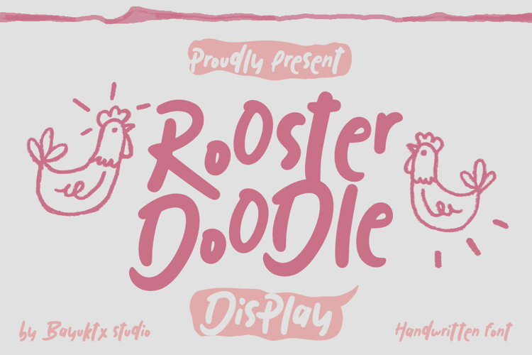 Rooster Doodle - Playful Handwritten Display Font