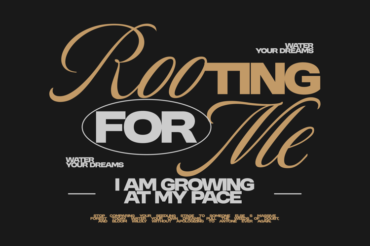 Rooting for Me Funny Typography Quote T shirt Design
