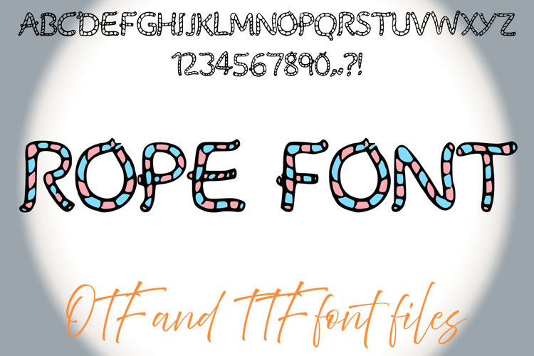Rope Climbing Typeface Lettering ABC OTF Text Font