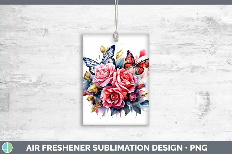 Rose Air Freshener | Sublimation Car Freshener Designs