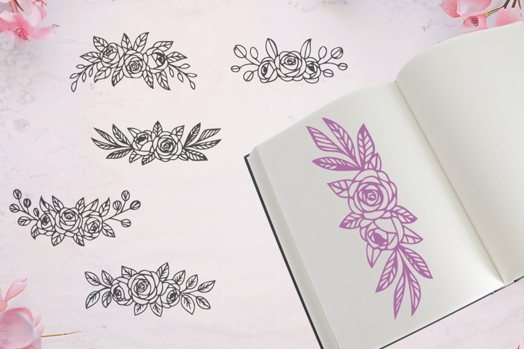 Rose Borders SVG