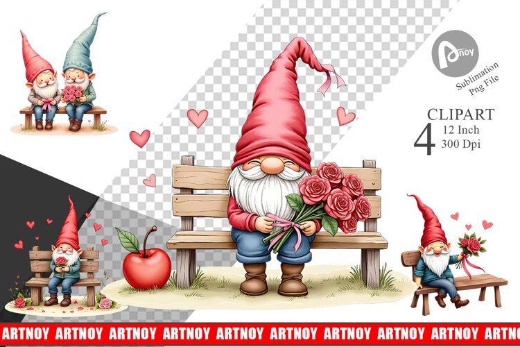 Valentine Gnome Png Image 6