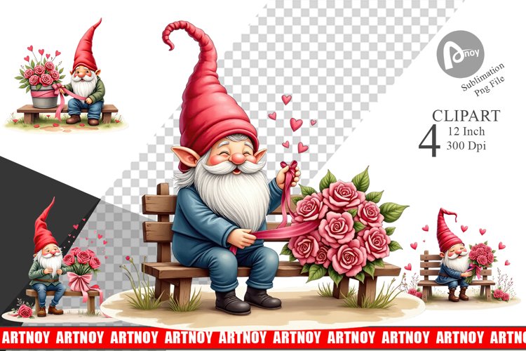 Valentine Gnome Png Image 16