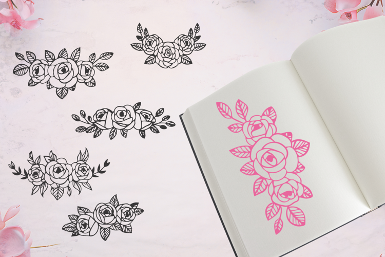 Rose Bouquets SVG
