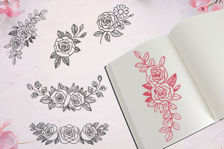 Rose Bouquets SVG