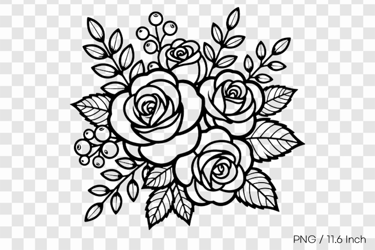 Flower Drawing Png Image 12