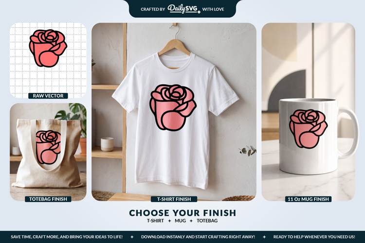 Rose Flower SVG