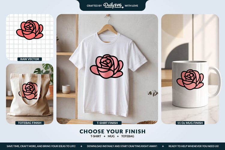 Rose Flower SVG
