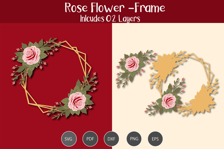 SVG Rose Flower Frame