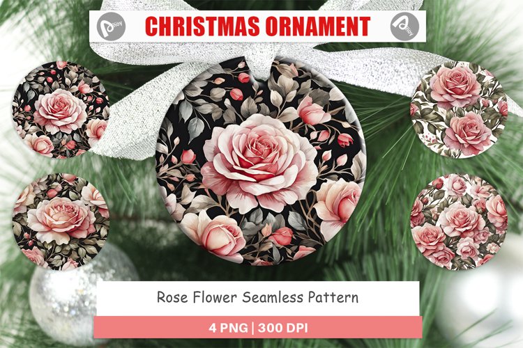 Christmas Ornaments Rose Pattern