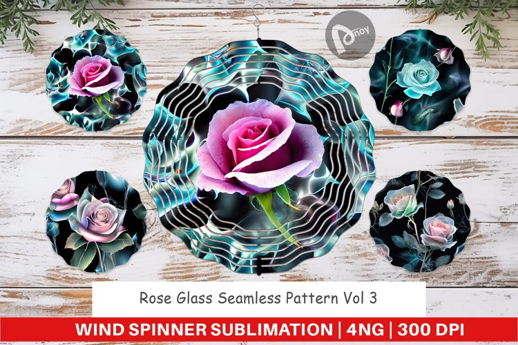 Wind Spinner Rose Glass Pattern example image 1