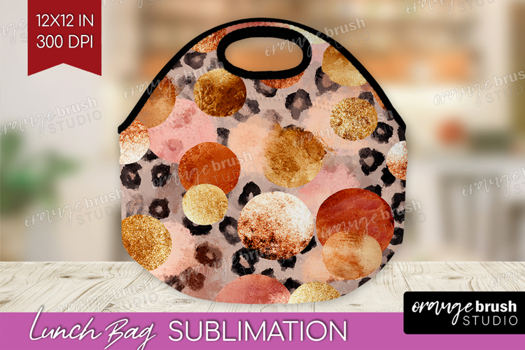 Rose Gold Texture Lunch Bag - Glitter Background Lunch Bug example image 1
