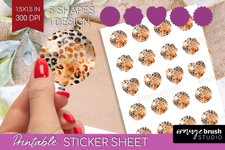 Rose Gold Texture Round Sticker - Glitter Background Sticker