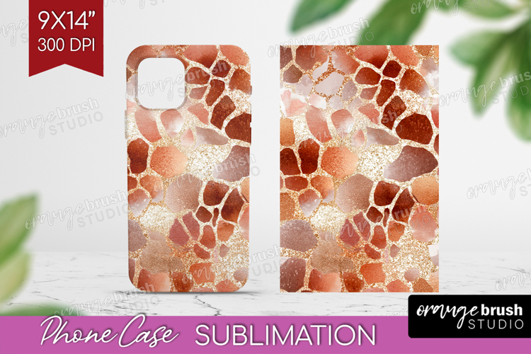 Rose Gold Texture Phone Case PNG - Glitter Background Case example image 1