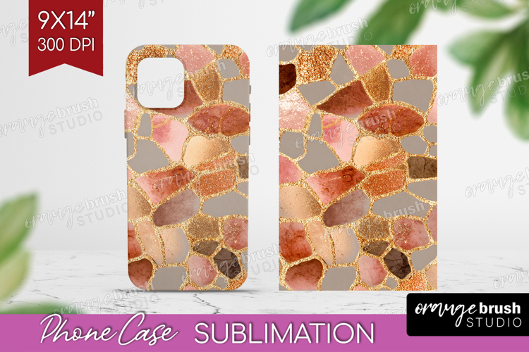Rose Gold Texture Phone Case PNG - Glitter Background Case example image 1