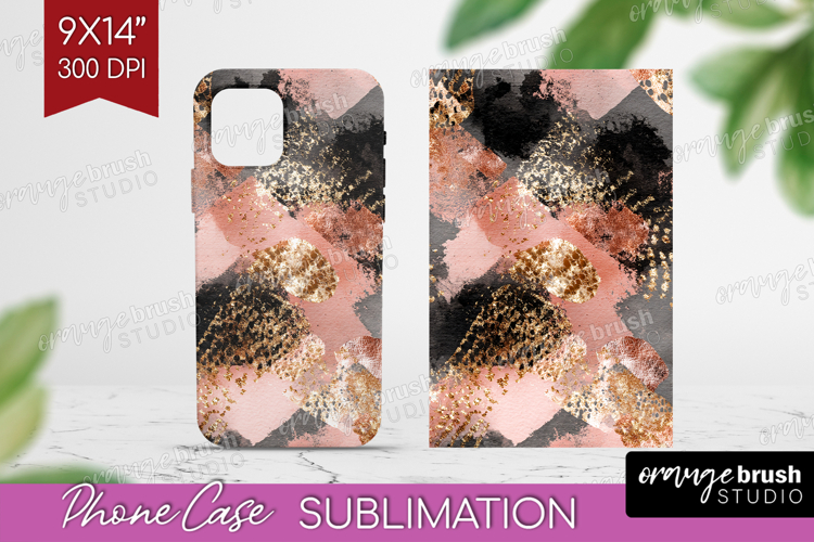 Rose Gold Texture Phone Case PNG - Glitter Background Case example image 1
