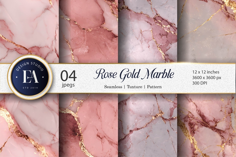 Marble Rose Gold Soft Pink Stone Pattern Digital Paper