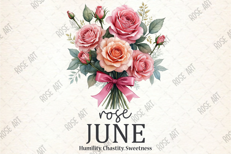 Rose June Humility Chastity Sweetness PNG