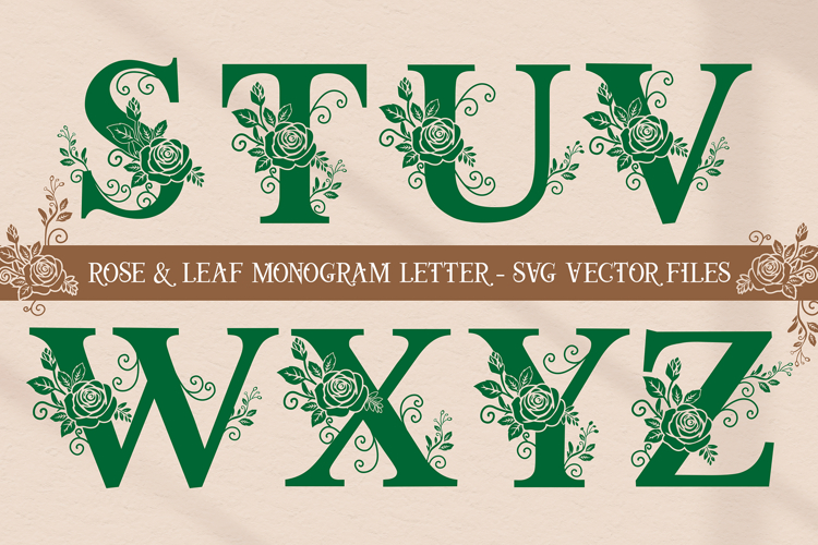Rose Monogram Svg Image 6