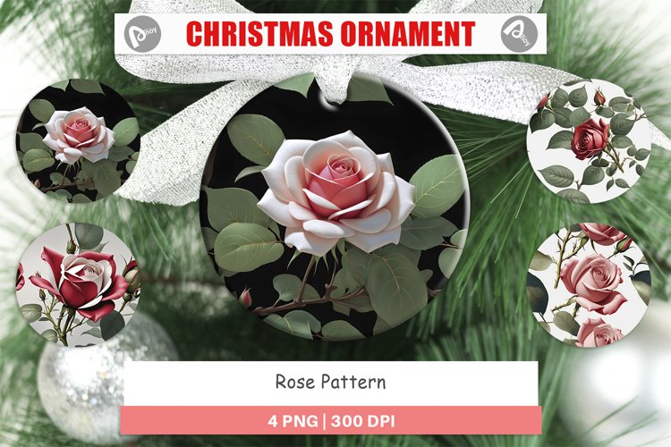 Christmas Ornaments Rose Pattern