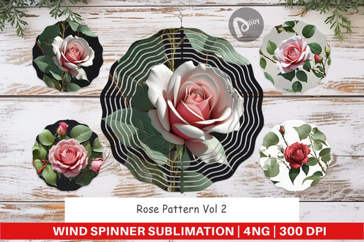 Wind Spinner Rose Pattern