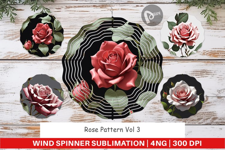 Wind Spinner Rose Pattern