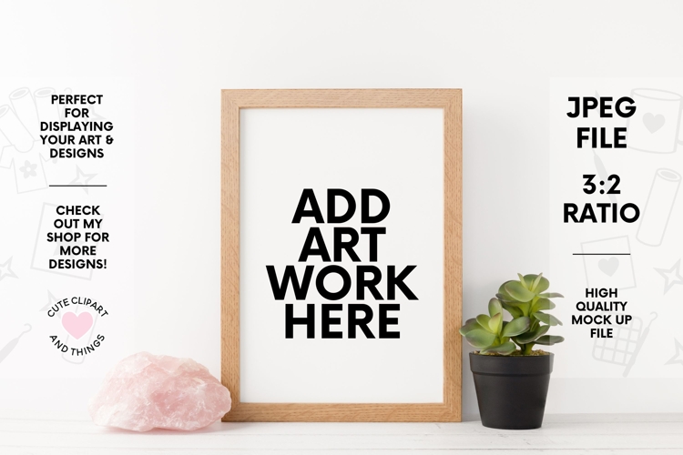 Frame Mock Up | Cute Crystal Wall Art Mock Up