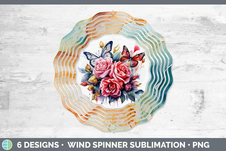 Rose Wind Spinner | Sublimation Spinner Designs