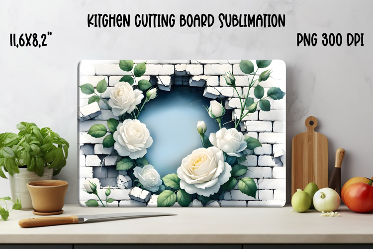 Flower kitchen board | Daisy glass board | Cutting board
