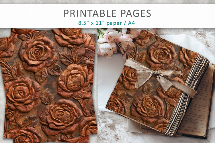 Rose Grunge Junk Journal, Scrapbook Background
