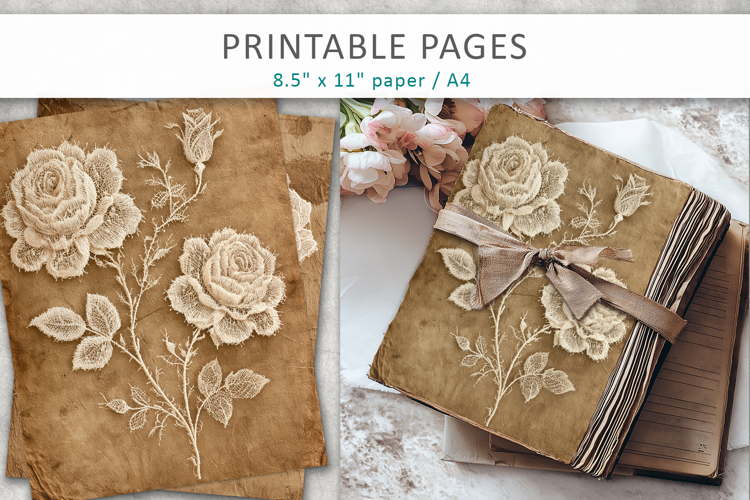 vintage lace rose background, antique floral