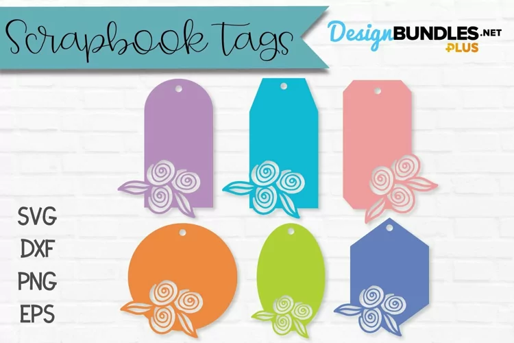 Roses Scrapbook Tags | Gift Tags For Summer