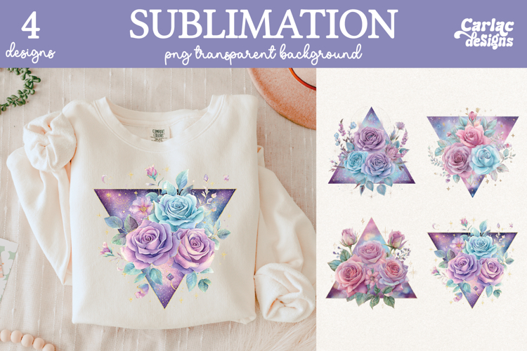 Roses Sublimation Bundle, Roses Clipart Bundle