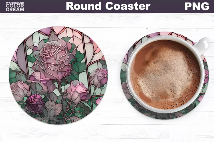 Roses Coaster | Round Coaster Sublimation