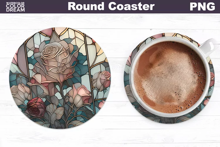 Roses Coaster | Round Coaster Sublimation