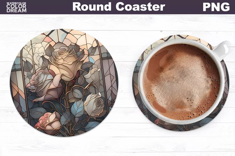 Roses Coaster | Round Coaster Sublimation