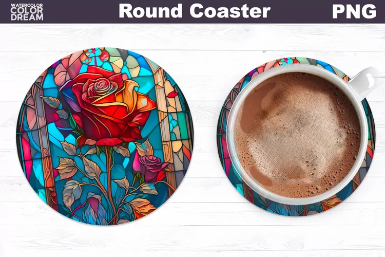 Roses Coaster | Round Coaster Sublimation