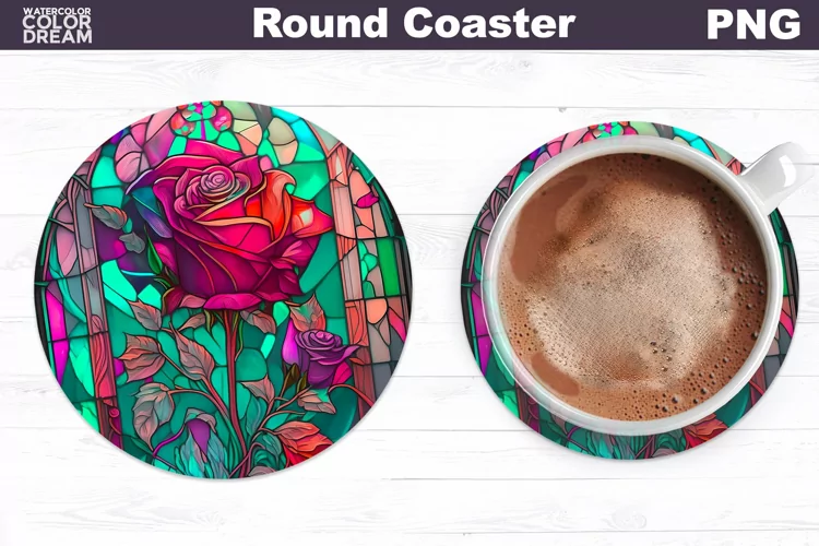 Roses Coaster | Round Coaster Sublimation