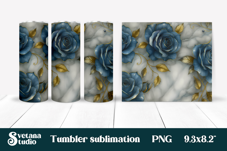 Rose tumbler wrap | Rose pattern tumbler sublimation