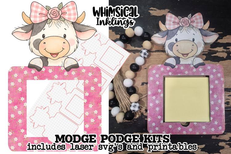 Rosie the Cow Note Holder Modge Podge SVG